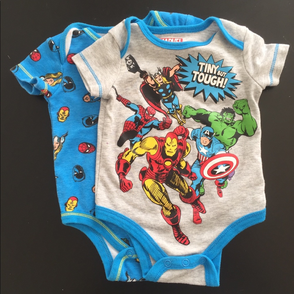 2pc Marvel Heroes Onesies